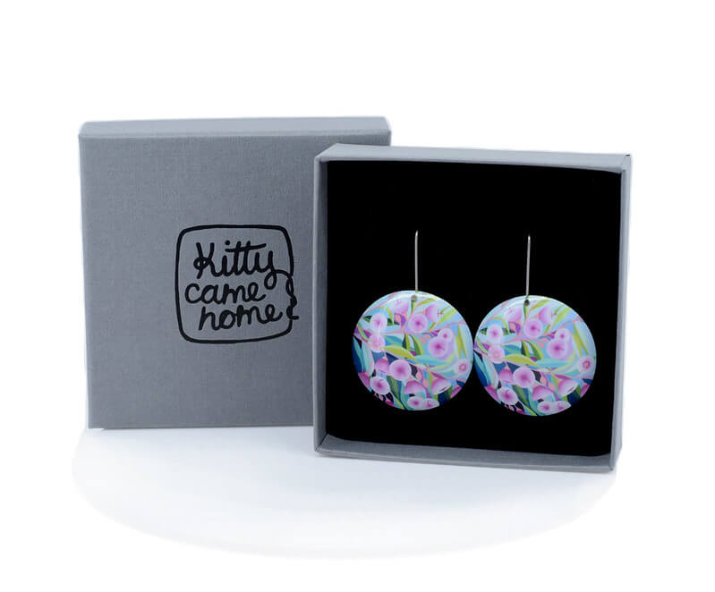 Claire Ishino - Pink Gum - domed large circle shepherds hook earrings