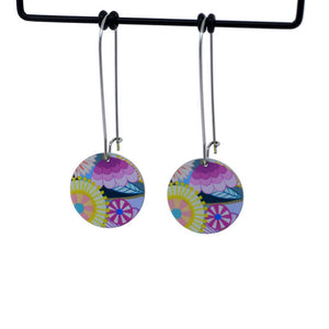 Claire Ishino - Floral Medley - small circle drop hook earrings