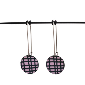 Crosshatch - Birds Nests For Hair - small circle drop hook earrings