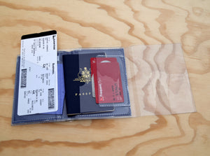 Passport wallet (small) - Linear Ladybugs fabric