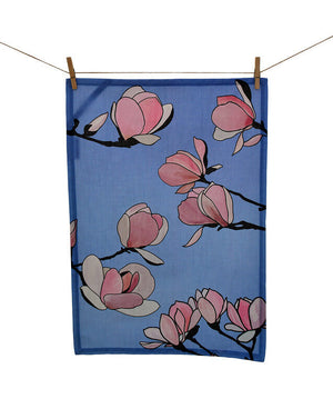Tea Towel - Magnolia - Blue Sky
