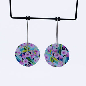 Claire Ishino - Pink Gum - 25mm circle drop hook earrings