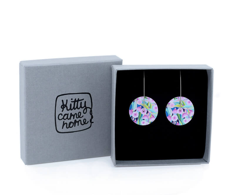 Claire Ishino - Pink Gum - medium circle drop hook earrings