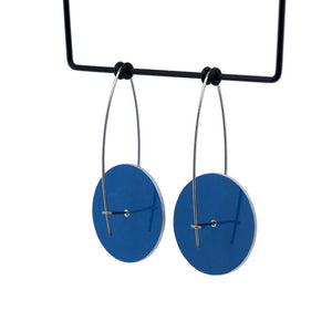 Claire Ishino - Floral Medley - 25mm circle drop hook earrings