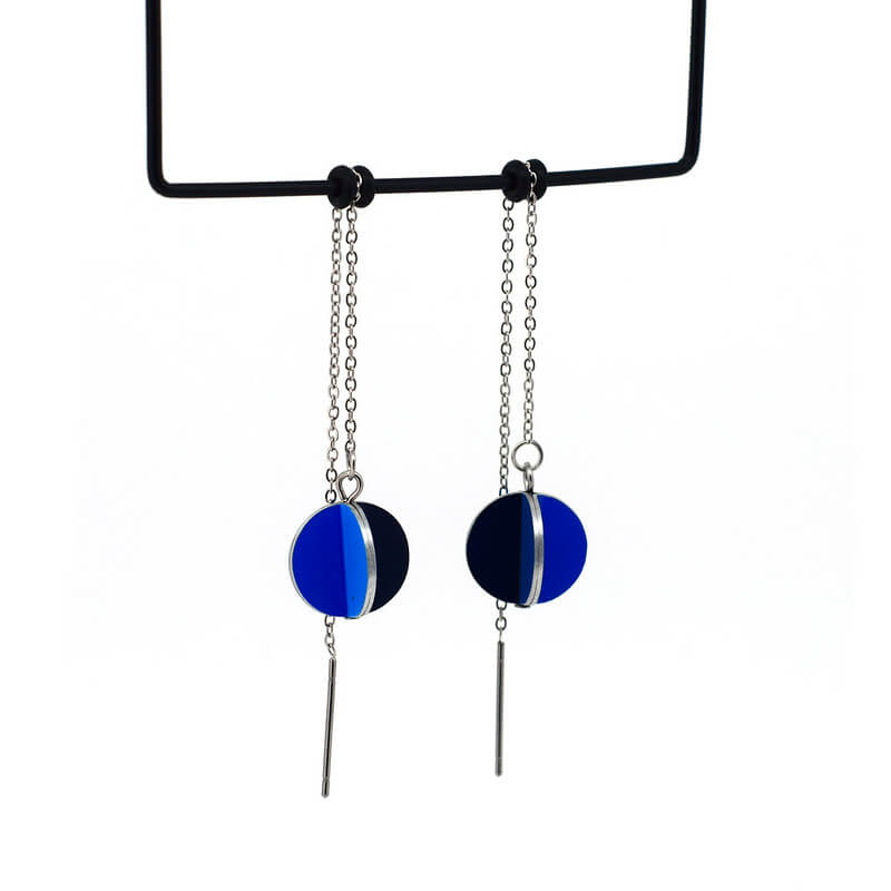 True blue - colour palette pendulums - thread earrings