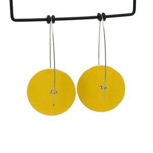 Cocktail Hour - Lemon - medium circle drop hook earrings