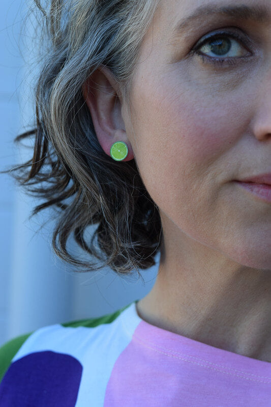 Cocktail Hour - Lime - stud earrings