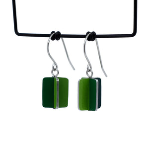 Garden Greens colour palette - revolving doors - shepherds hook earrings