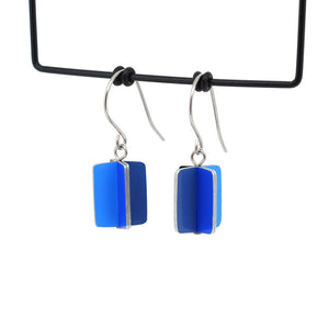 True blue colour palette - revolving doors - shepherds hook earrings