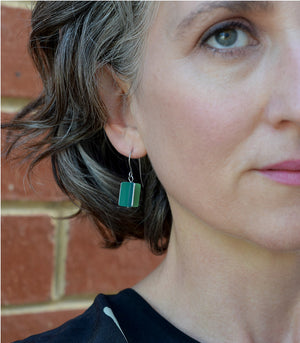 Garden Greens colour palette - revolving doors - shepherds hook earrings