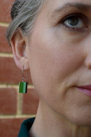 Garden Greens colour palette - revolving doors - shepherds hook earrings