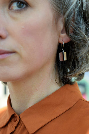 Earthy ochre golden honey colour palette - revolving doors - shepherds hook earrings