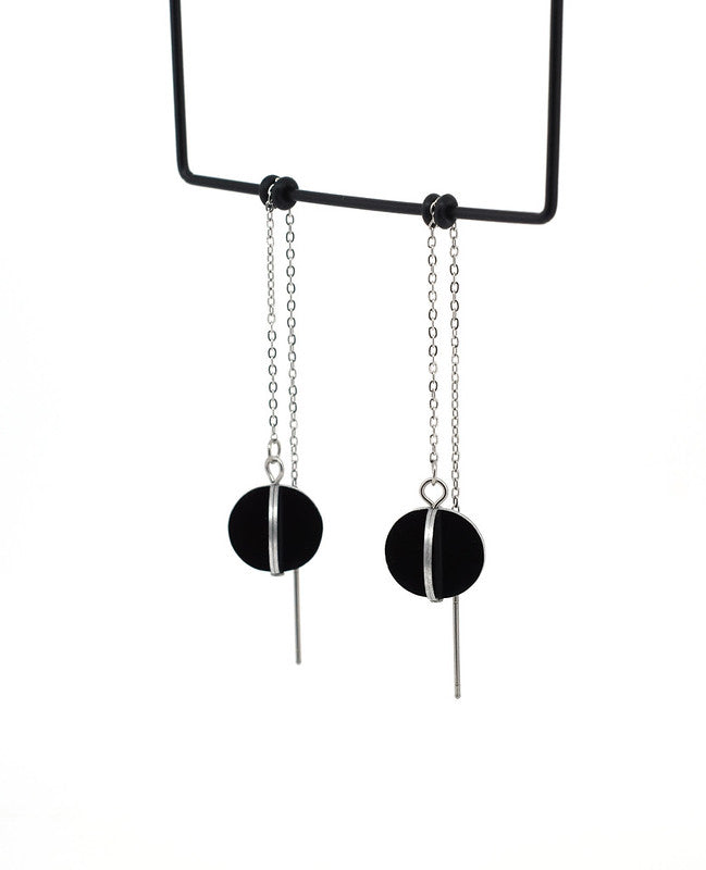 Back to black - colour palette pendulums - thread earrings