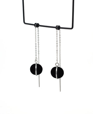 Back to black - colour palette pendulums - thread earrings