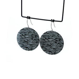 Ebb and flow - Birds Nests For Hair - large circle shepherds hook earrings