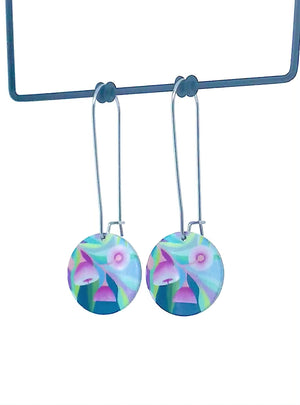 Claire Ishino - Pink Gum - 17mm circle drop hook earrings