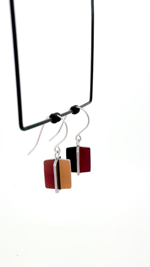 Earthy ochre golden honey colour palette - revolving doors - shepherds hook earrings