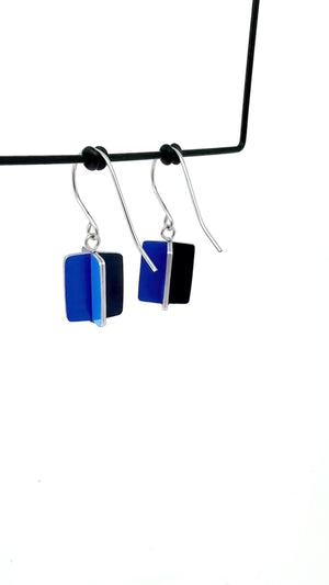 True blue colour palette - revolving doors - shepherds hook earrings