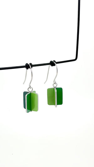 Garden Greens colour palette - revolving doors - shepherds hook earrings