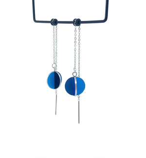 True blue - colour palette pendulums - thread earrings
