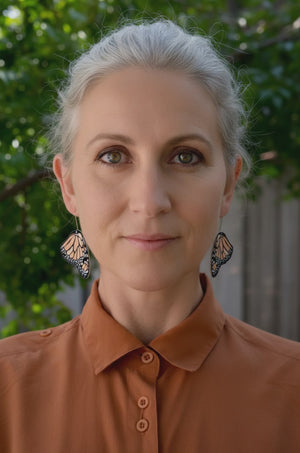 Nectar - monarch butterfly shepherds hook earrings