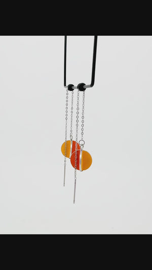 Sun kissed - colour palette pendulums - thread earrings