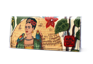 Bi-fold Clutch - Frida with parrots
