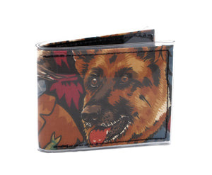 Pocket Wallet - German Shepherd - vintage fabric