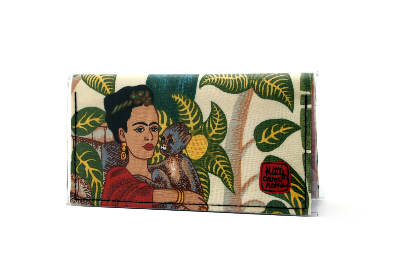 Bi-fold Mini Clutch - Frida with monkey