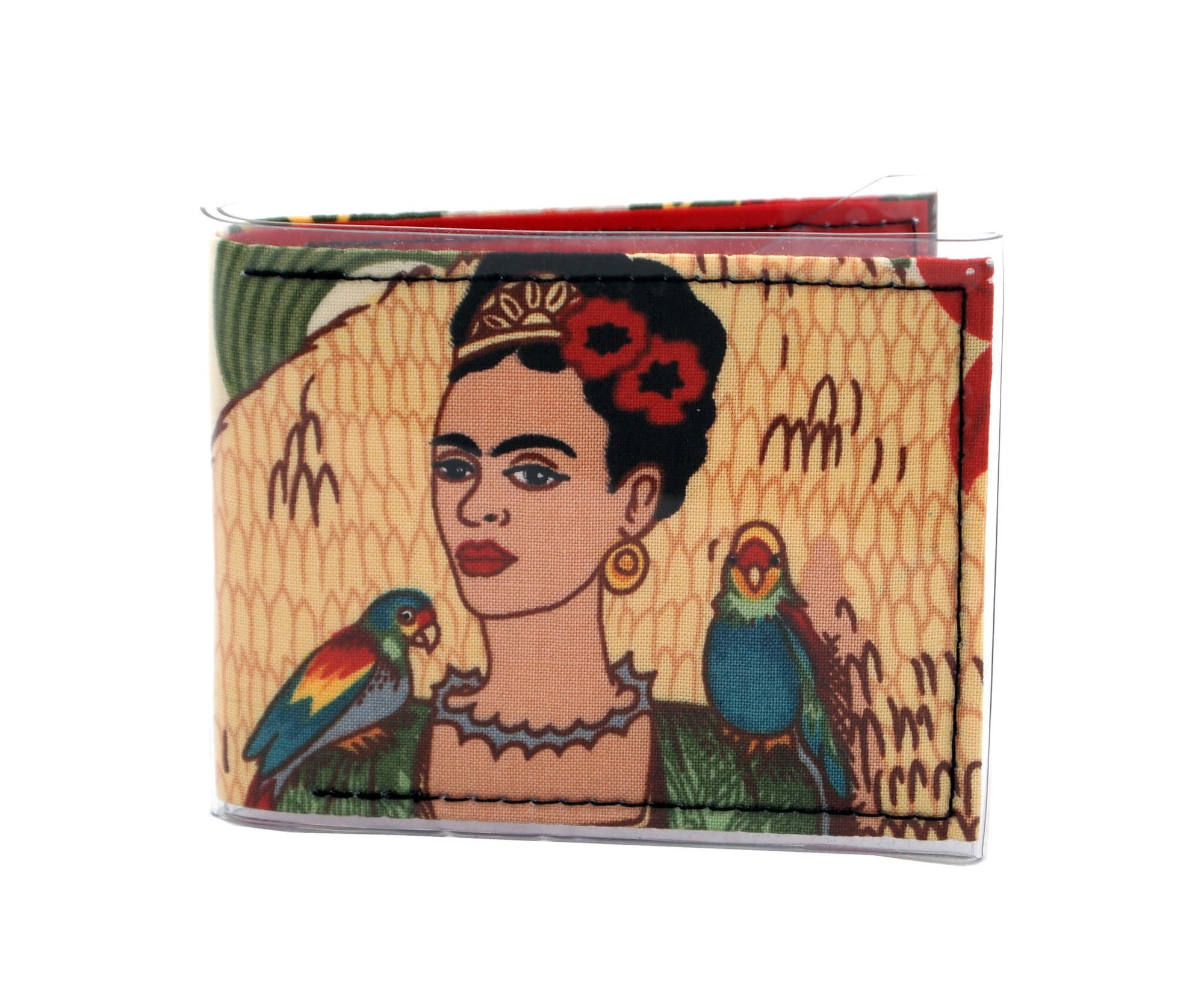 Pocket Wallet - Frida with parrots