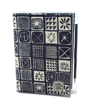 A5 Journal - Wood block tile print