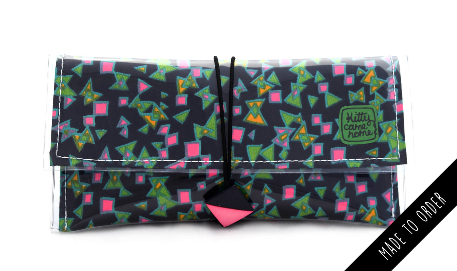 Button Clutch - Crazy confetti - vintage fabric