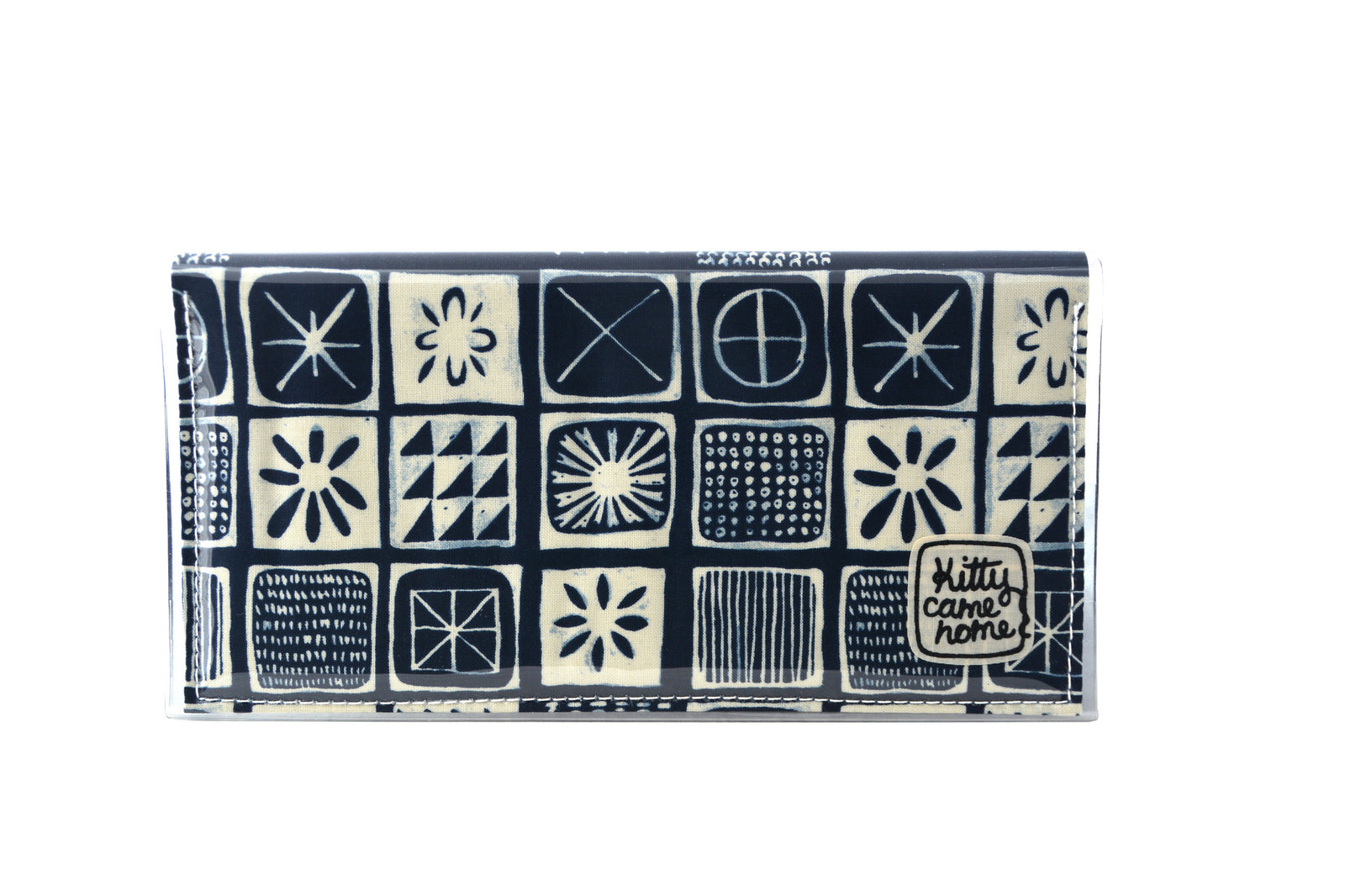Bi-fold Plus - Wood block tile print
