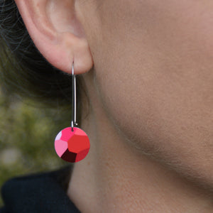 Geraldton Wax Gems - circle drop hook earrings