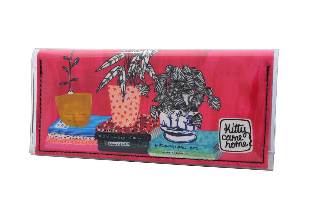 Bi-fold Clutch - Birds Nests For Hair - The Secret garden - Hibiscus