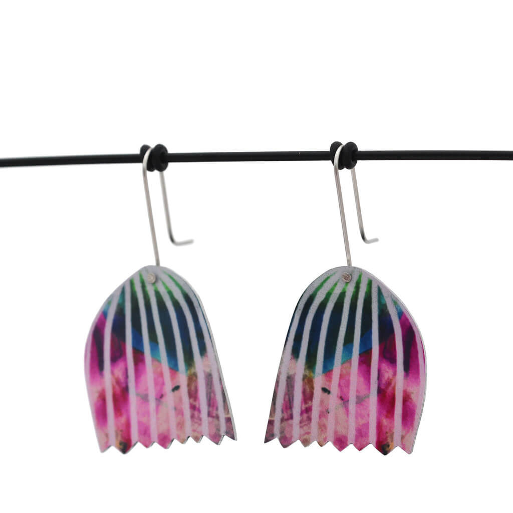 Mabel's Garden - Mabel's bell flower - Birds Nests For Hair - shepherds hook earrings