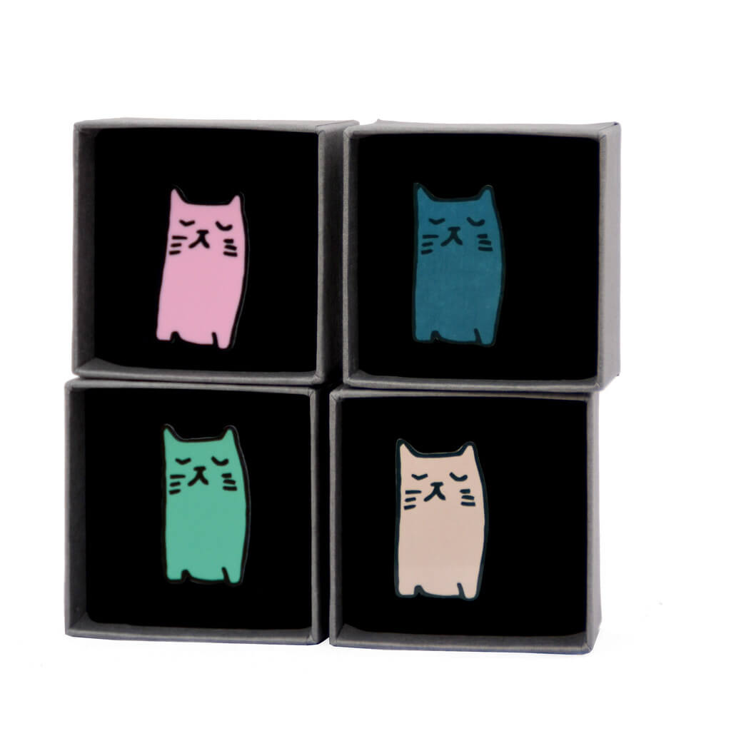 Happy Cat - Birds Nests For Hair - brooch