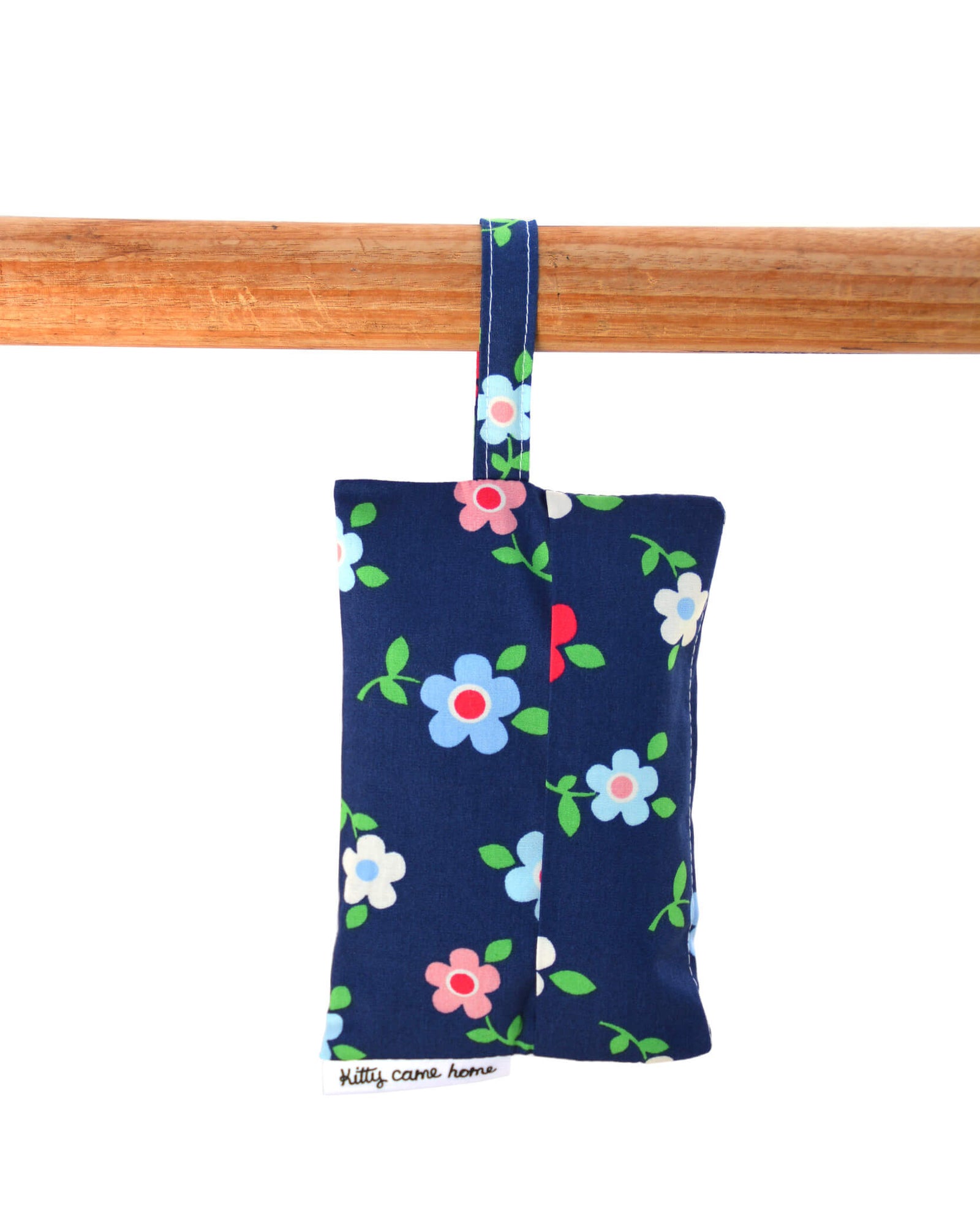 Shopping Bag - Navy blue vintage floral