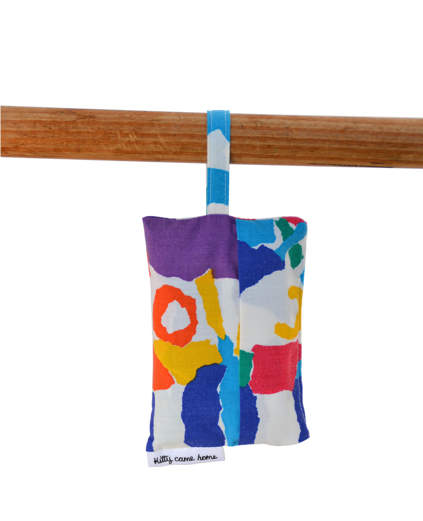 Shopping Bag - Colourful abstract collage vintage fabric