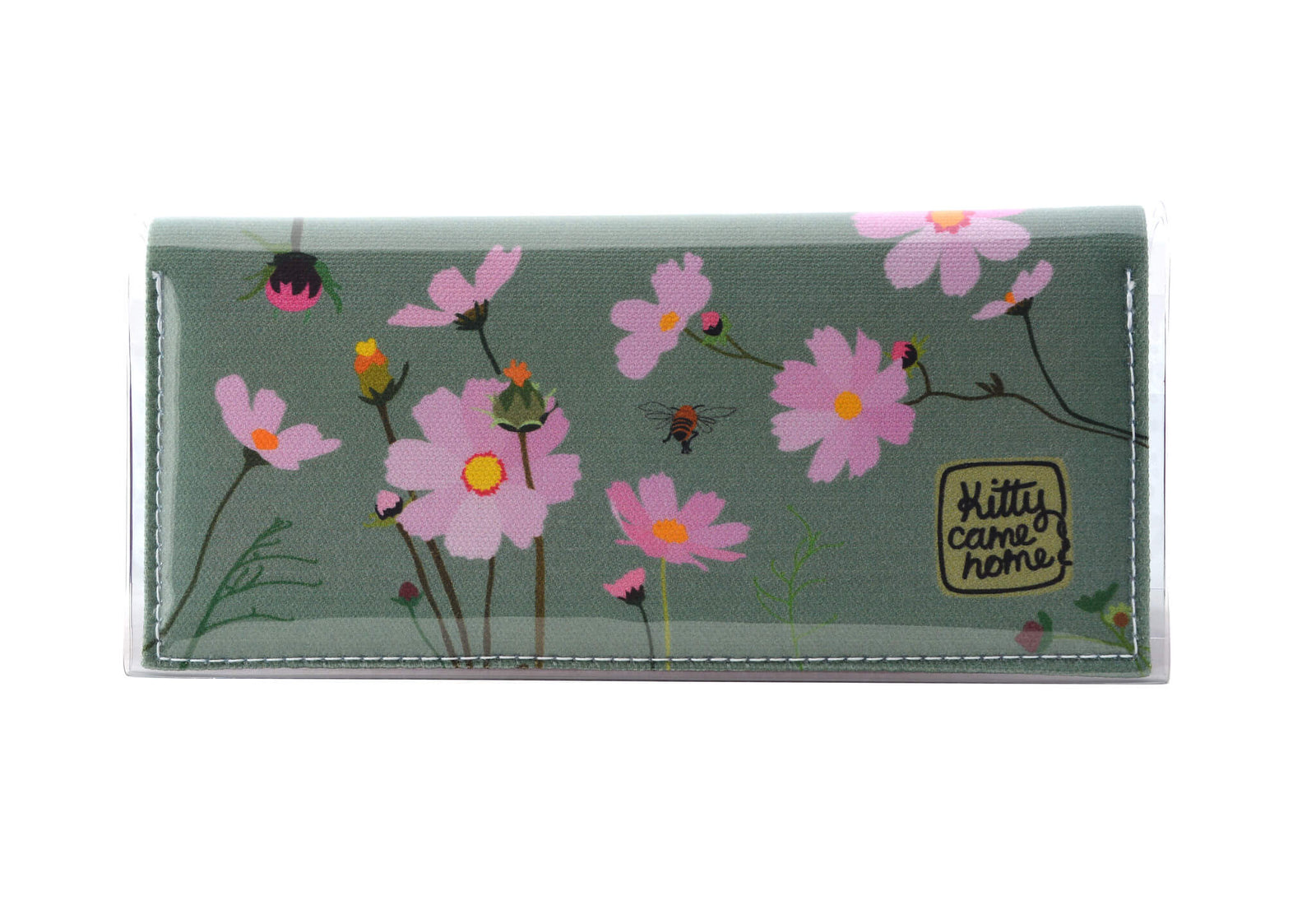 Bi-fold Clutch - Cosmos - Sage green