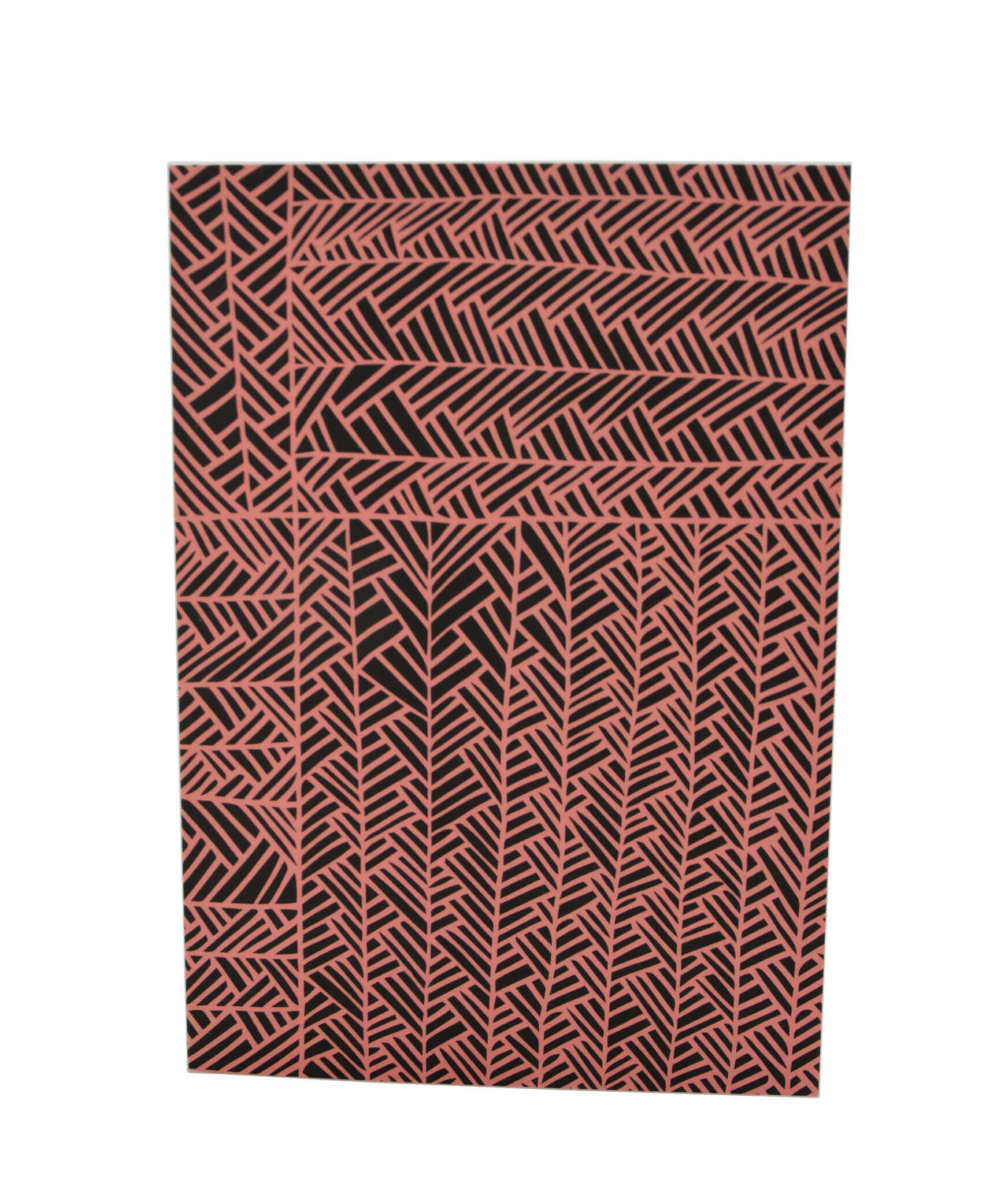 Greeting Card - Herringbone - coral