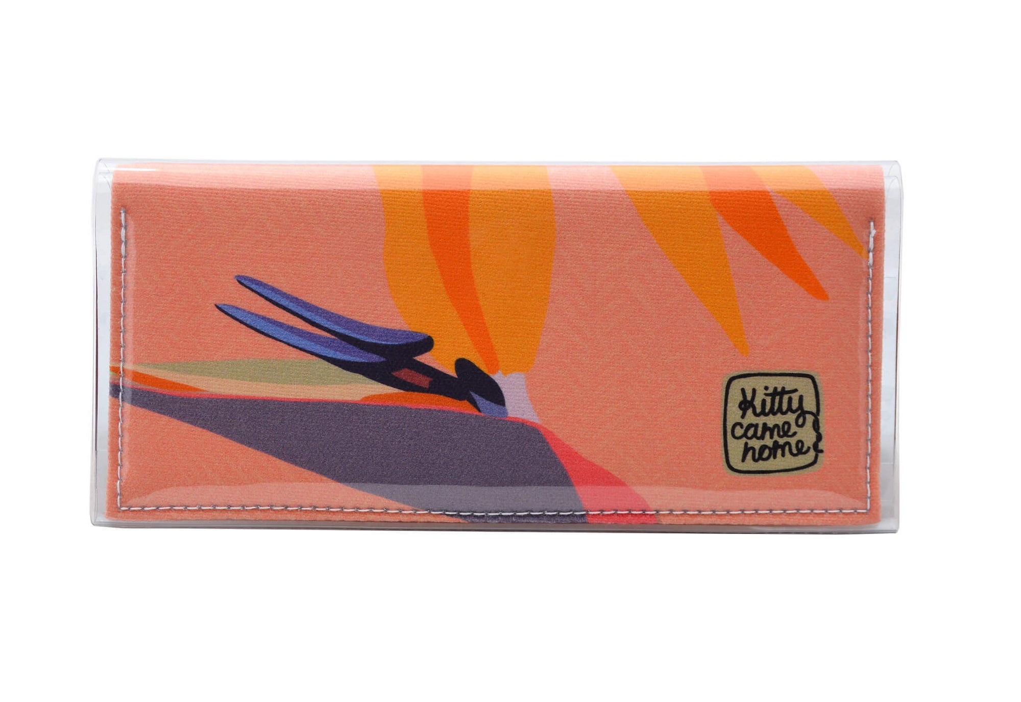 Bi-fold Clutch - bird of paradise