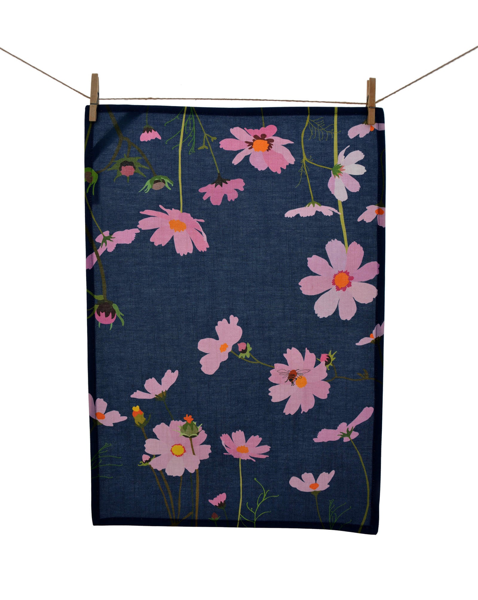 Tea Towel - Cosmos - Midnight blue