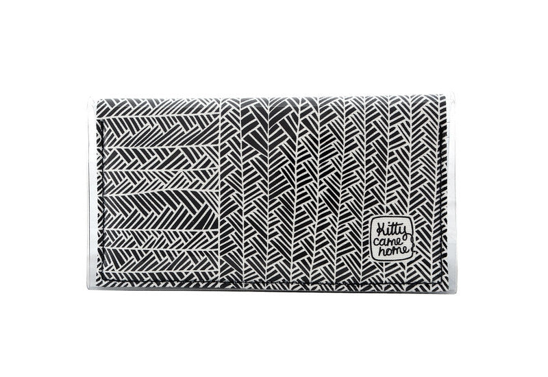 Bi-fold Mini - Herringbone black and white