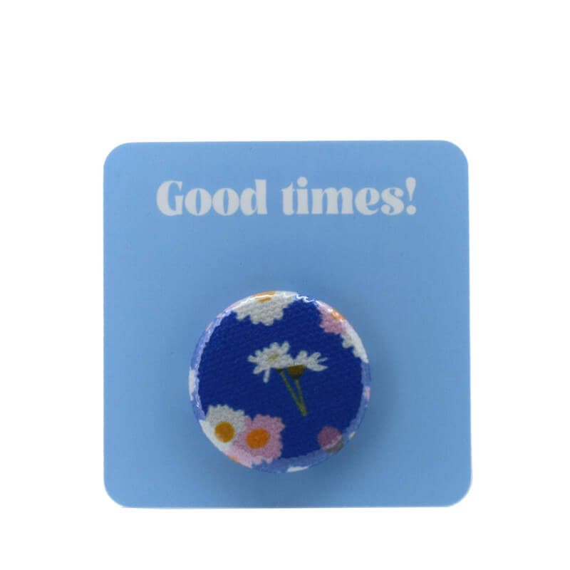 Button Badge - Dear Daisy - Royal blue