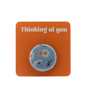 Button Badge - Dear Daisy - Light blue