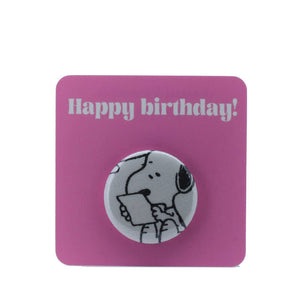 Button Badge - Snoopy reading