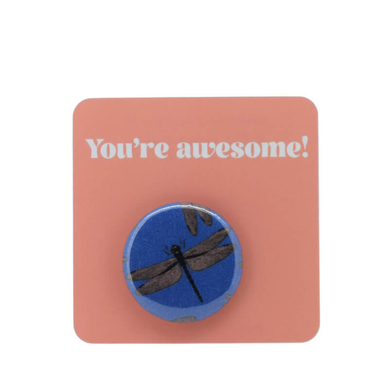 Button Badge - A dance of dragonflies