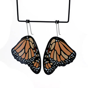 Nectar - monarch butterfly shepherds hook earrings