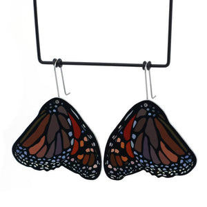 Pollen - monarch butterfly shepherds hook earrings